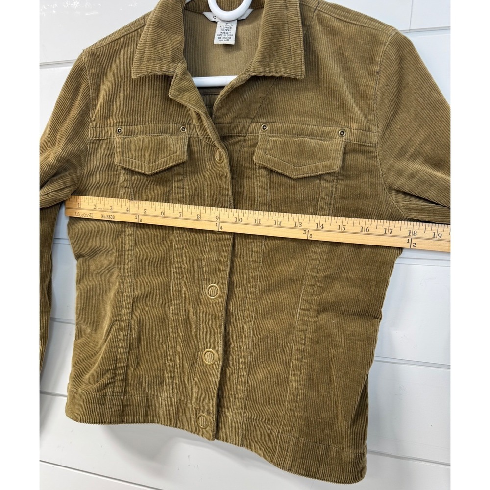 Cabi Womens Brown Corduroy Trucker Jacket Tan Stretch Cotton Style 411 Size S - Picture 4 of 7